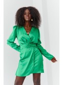 Rochie subtila cu decolteu plic, verde 9010 - Magazin online - Boutique